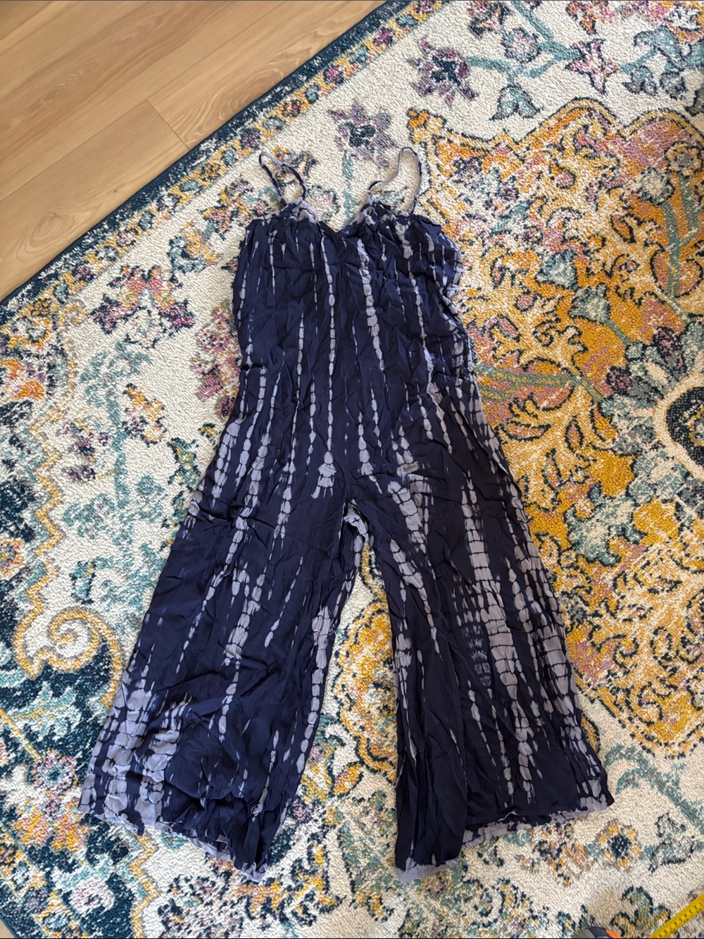 NWT Boho Me Women’s Navy Tie-Dye Wide-Leg Jumpsuit